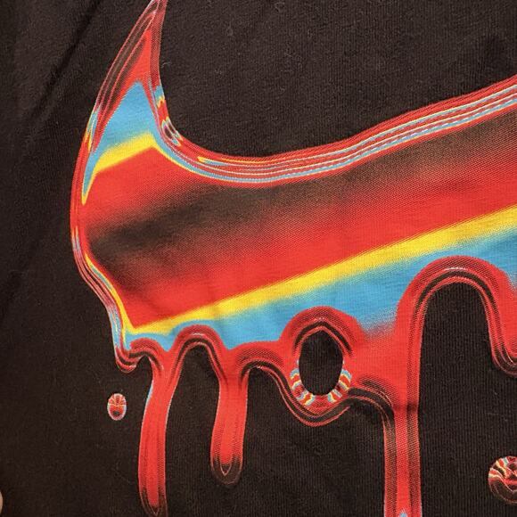 Nike Shirt Men Small Black Drip Swoosh Vapor Heatwave Short Sleeve Tee - Picture 4 of 11